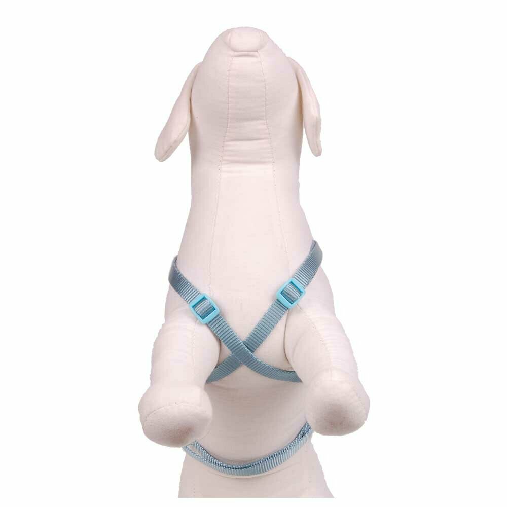 GogiPet ® Brustgeschirr für Hunde mit gratis Hundeleine Hellblau