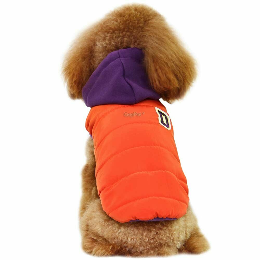 Warmer Hundeparka für den Winter oranger Hundemantel von GogiPet ®