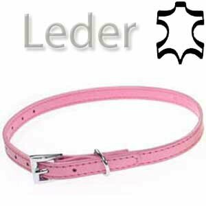 Lederhundehalsband pink 41 cm