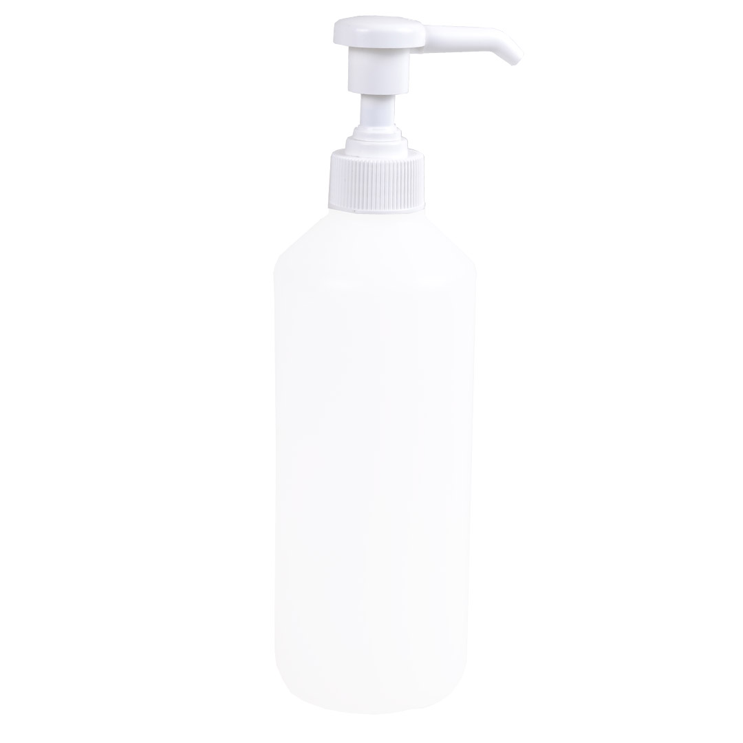 500 ml Shampoo Flasche mit 2 ml Dosierpumpe für Hundeshampoos, Balsam, Flüssigseifen, Hundedesinfektionsmittel und Co