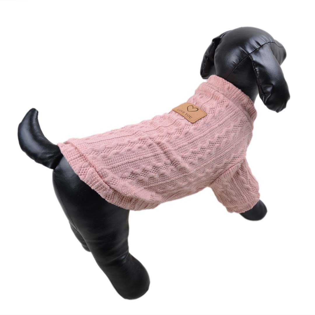 rosa Hundepullover für kalte Tage