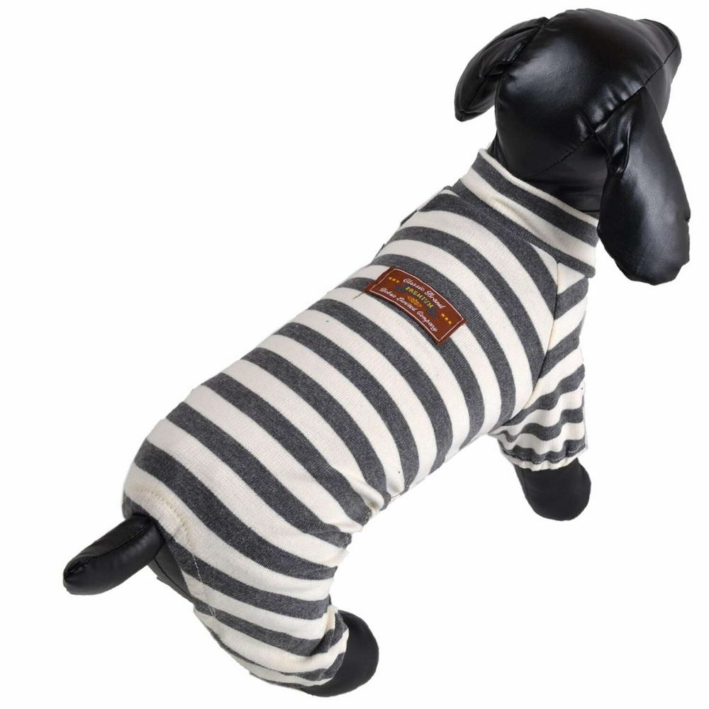 Pyjama für Hunde grau gestreift