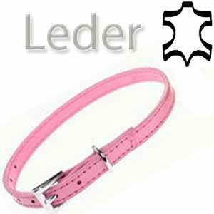 Hundehalsband Pink Leder 36 cm