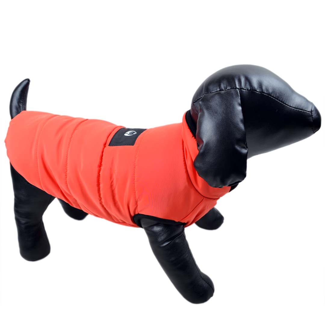 warmer Parka für Hunde orange - warme Hundebekleidung