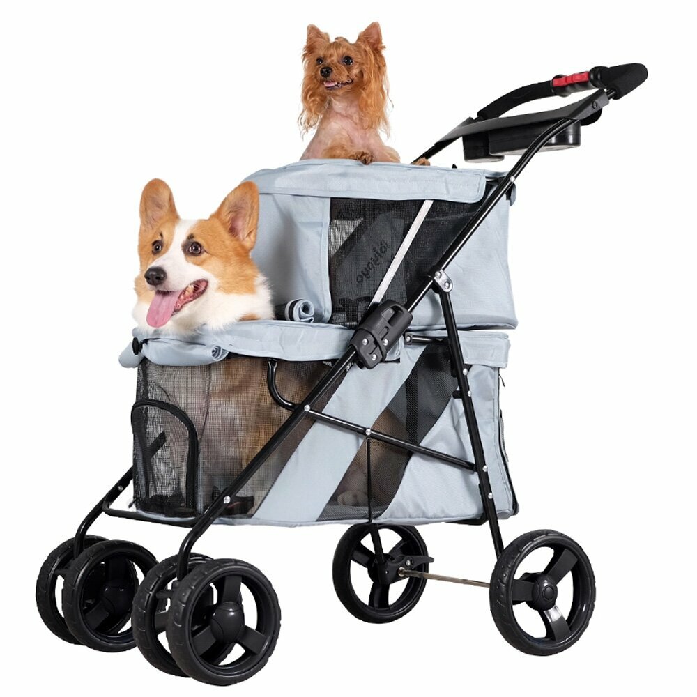 Zweistöckiger Kinderwagen für Hunde