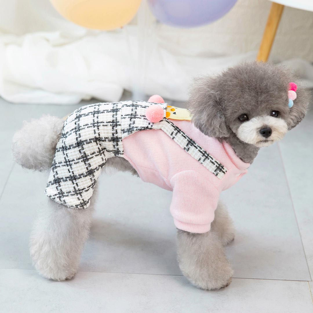 Rosa Küken Hundemantel - warme Hundebekleidung für kleine Hunde