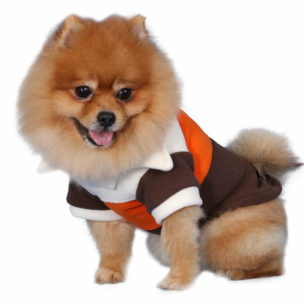 warmer Hundepullover aus Fleece, gestreifte Hundebekleidung von DoggyDolly W005