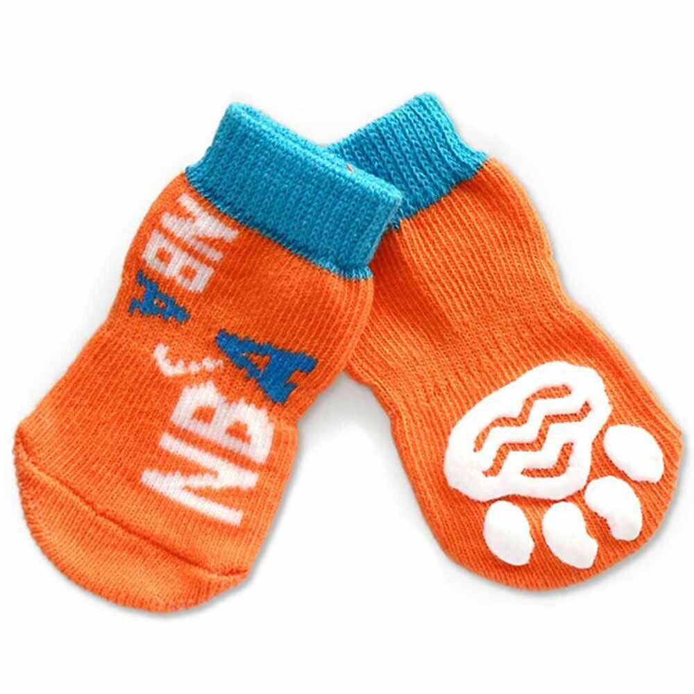 Anti-Rutsch-Hundesocken - Sportsocken NBA orange