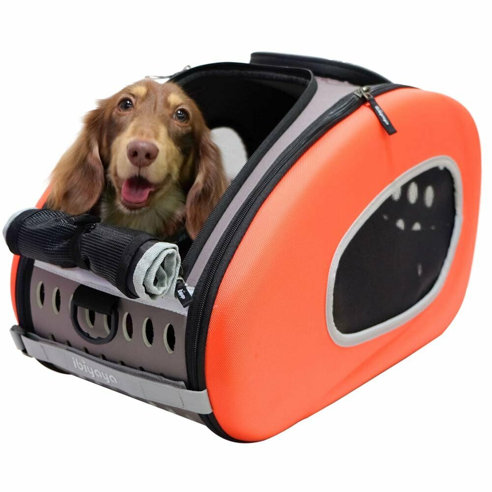 Hundetragetasche mit Schulterriemen orange
