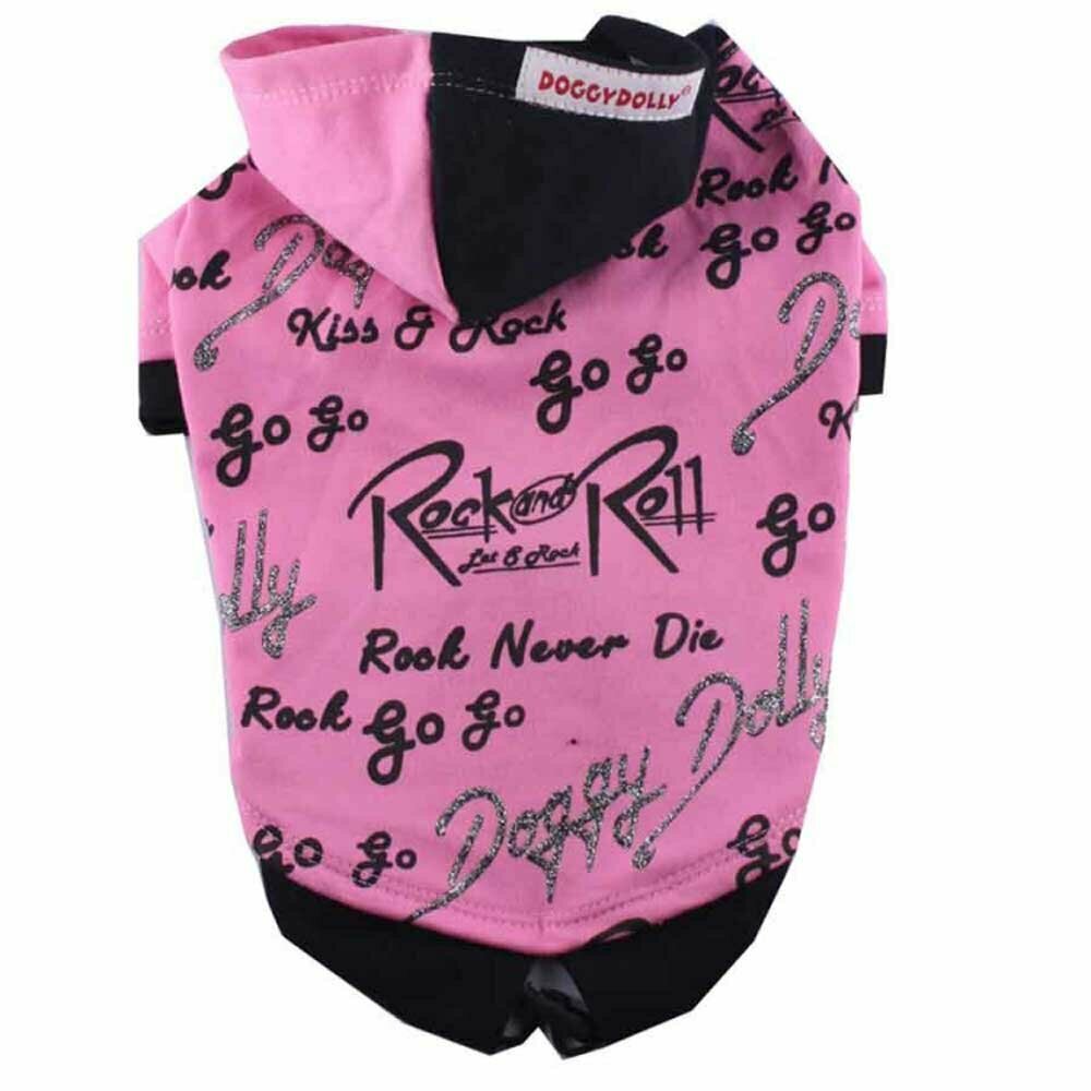 rosa Rock'n Roll Hundepullover pink von DoggyDolly