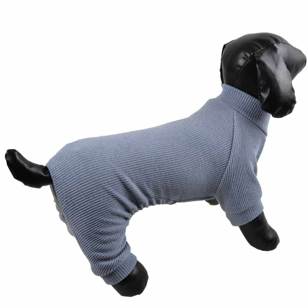Strick- Einteiler für Hunde graublau von GogiPet
