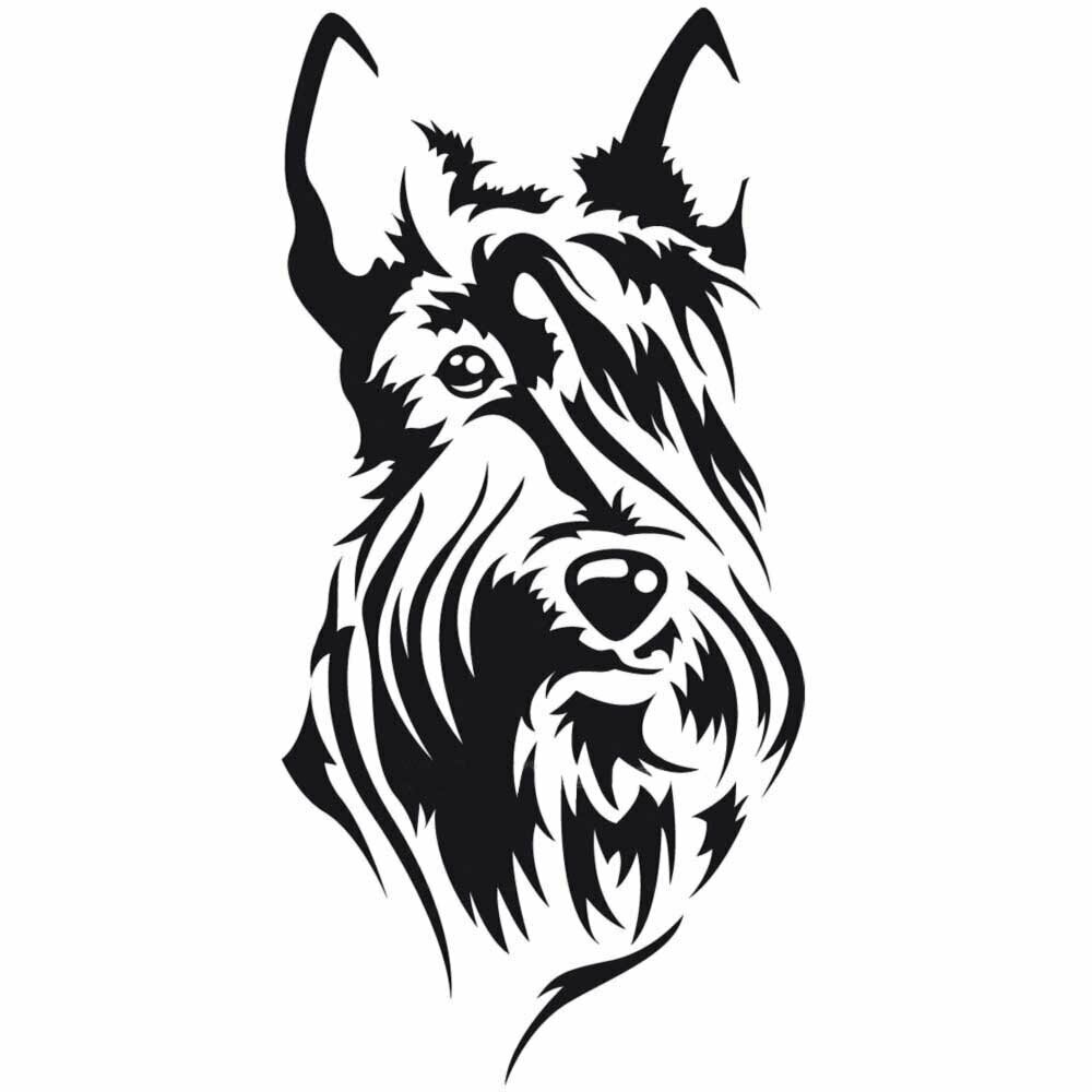 Hundeaufkleber Scottisch Terrier für den Hundesalon und Hundeliebhaber - Hundefriseurbedarf