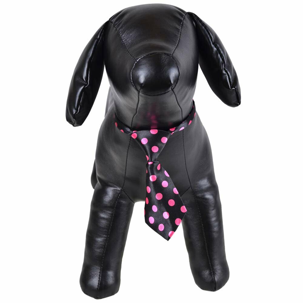 Krawatte für Hunde mit rosa Tupfen