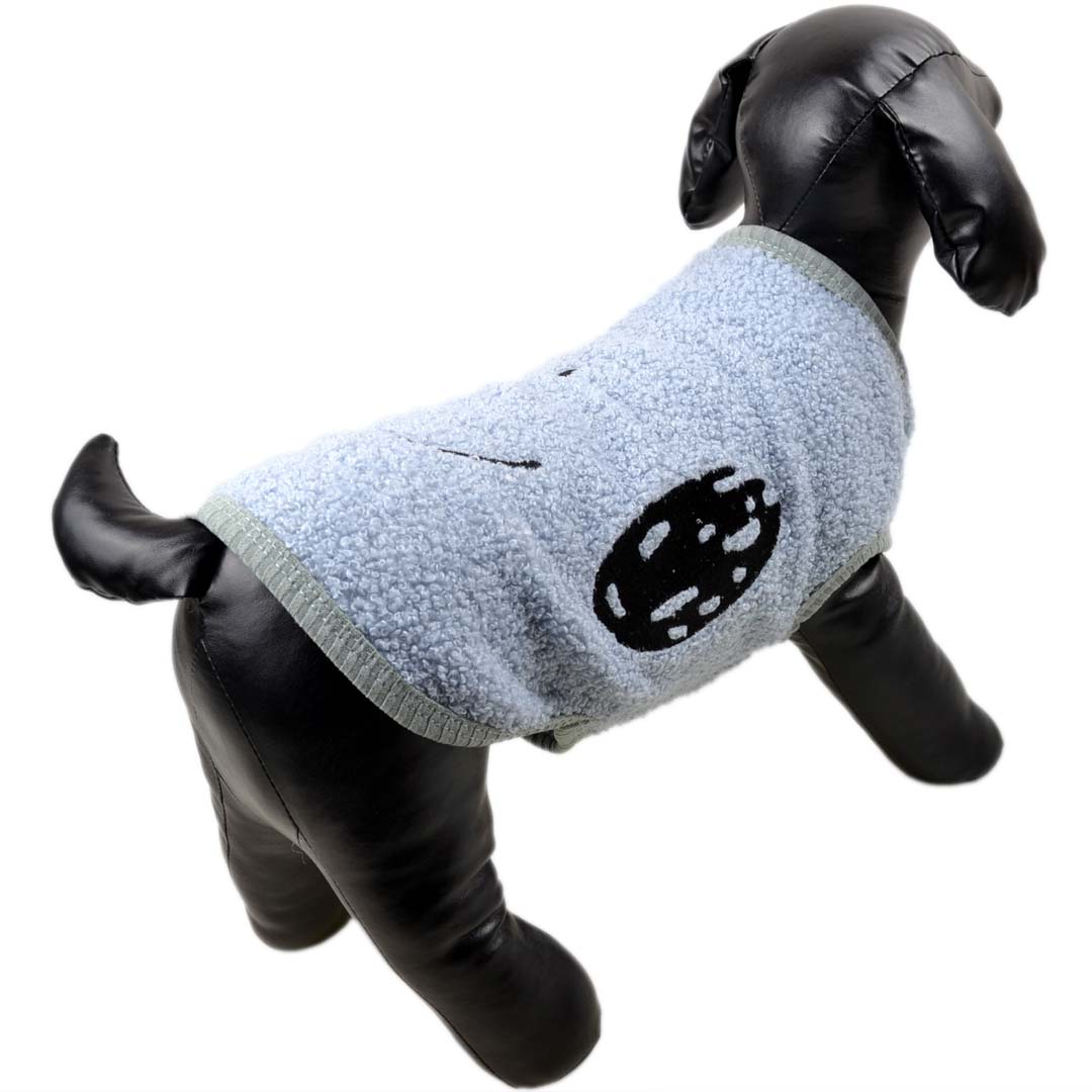 Blauer Hundesweater aus leichtem, kuschelweichem Vlies