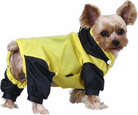 Regenmantel für kleine Hunde mit 4 Pfoten - Regenmantel für Hunde von DoggyDolly DR038