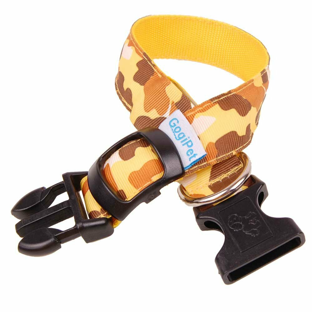 Army Hundehalsband gelb welches im Dunkeln leuchtet von GogiPet ®