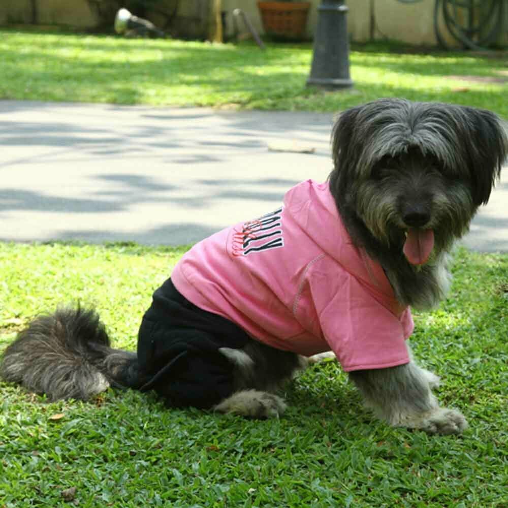 Rosa Trainingsanzug für Hunde
