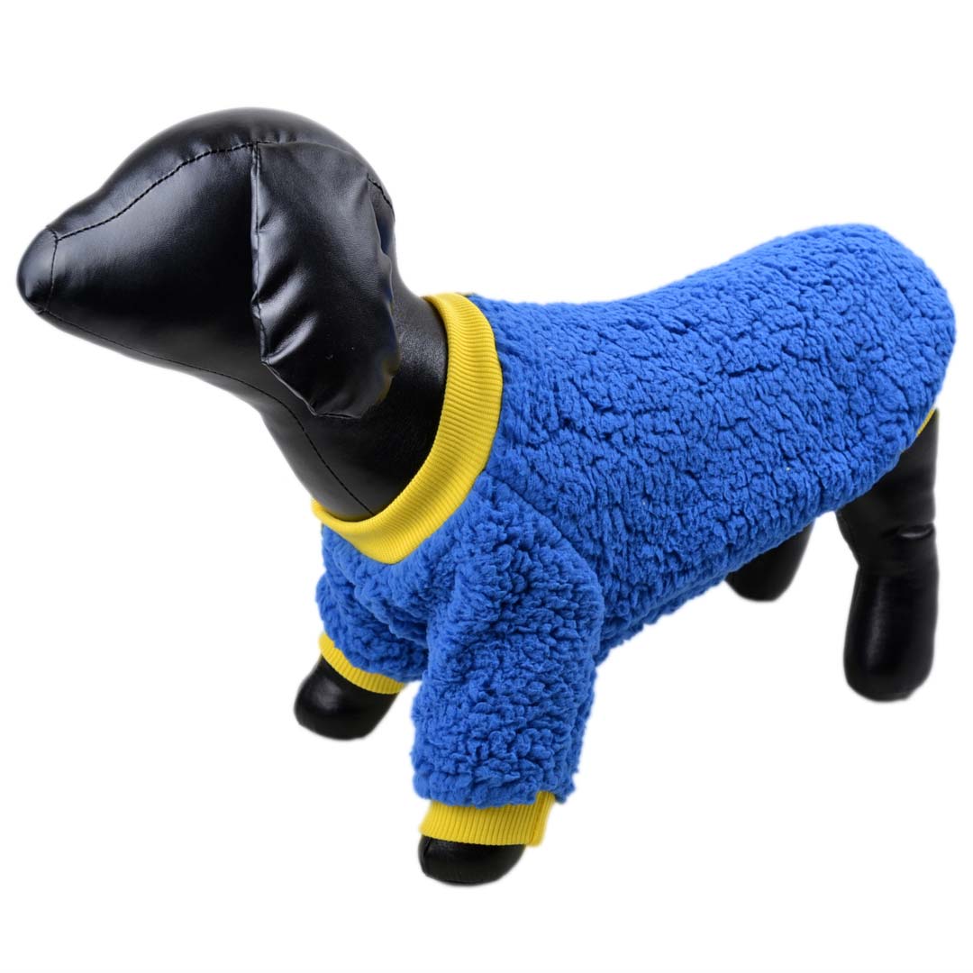 Blauer Sherpa Fleece Hundesweater