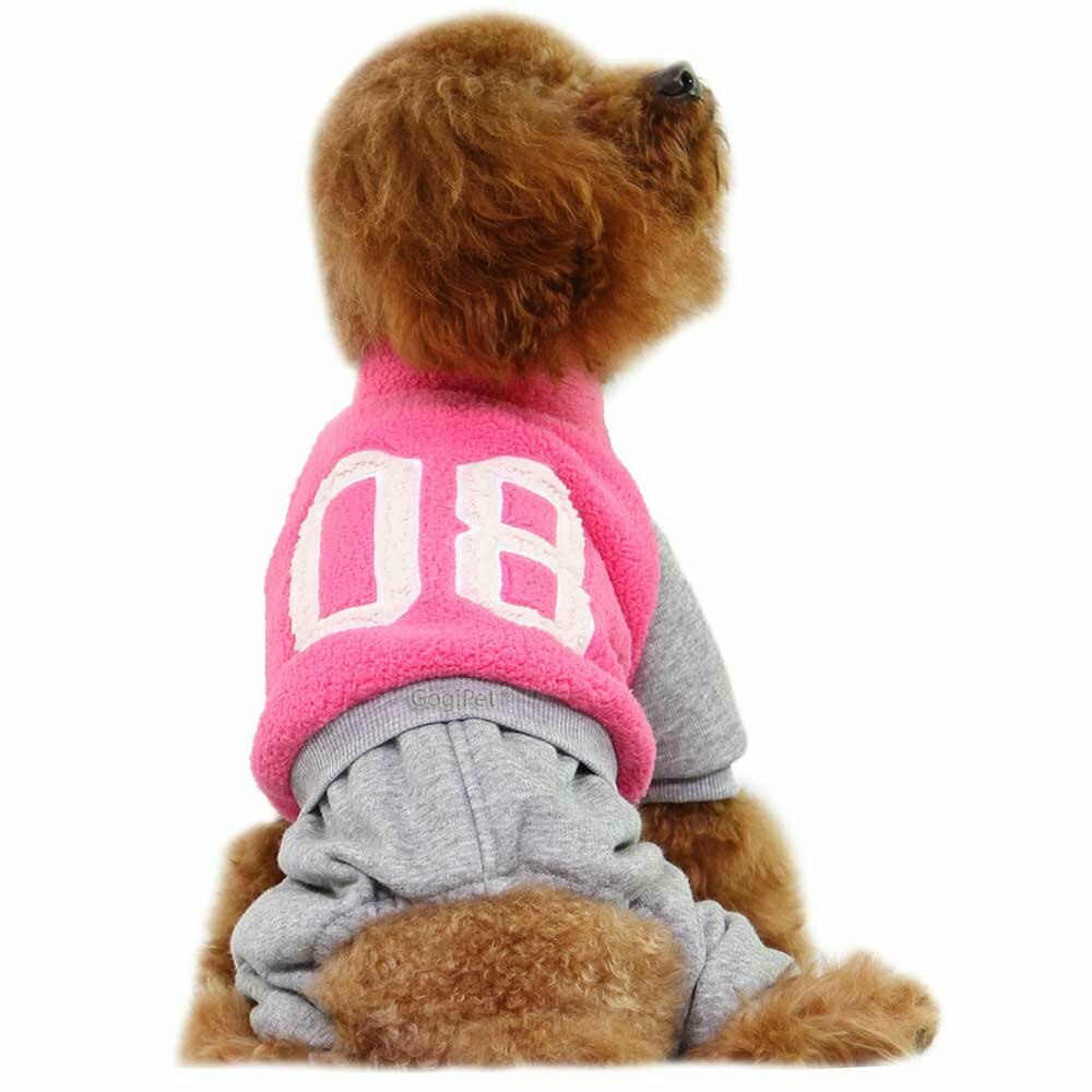 Warmer Hundebekeidung - Rosa Hundejogger für den Winter von GogiPet ®