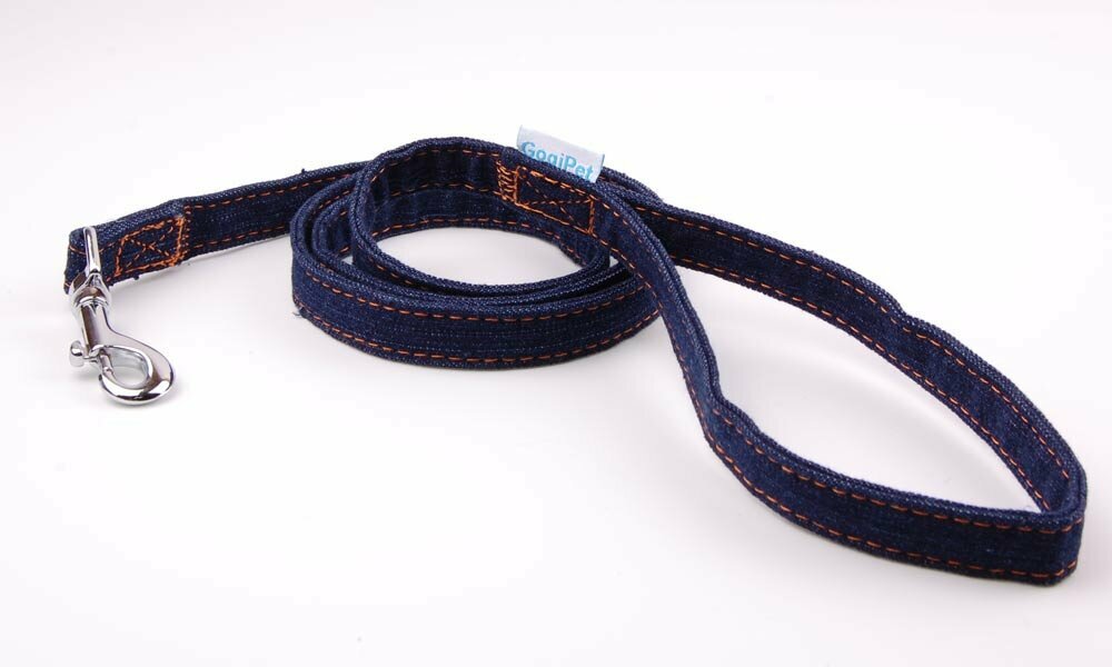 Blue Jeans Hundeleine von GogiPet ® mit Jeans Hundehalsband