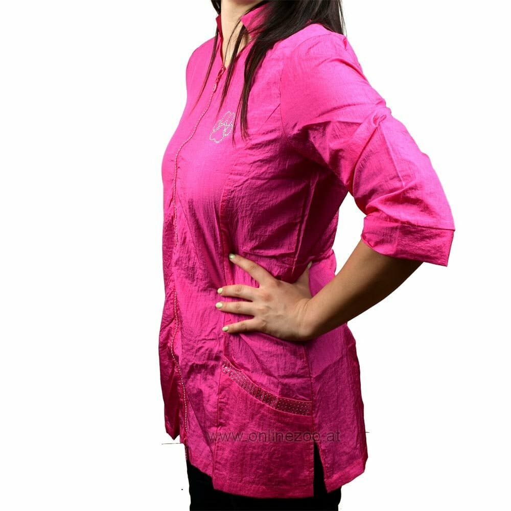 Tikima Aleria pink - Hundefriseurbekleidung die moderne Bluse für Hundefriseurinnen