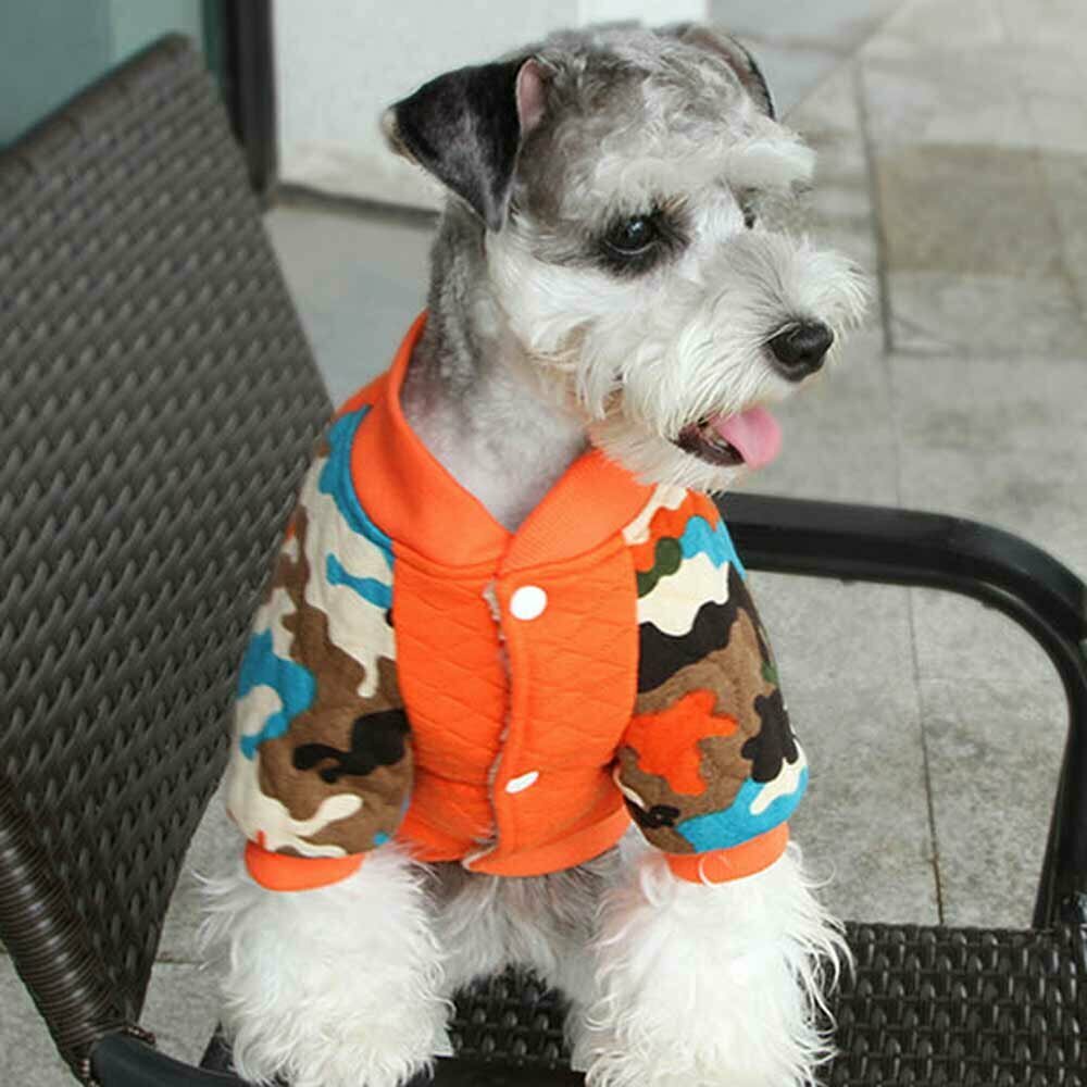 Warme Hundebekleidung - oranger Hundemantel orange