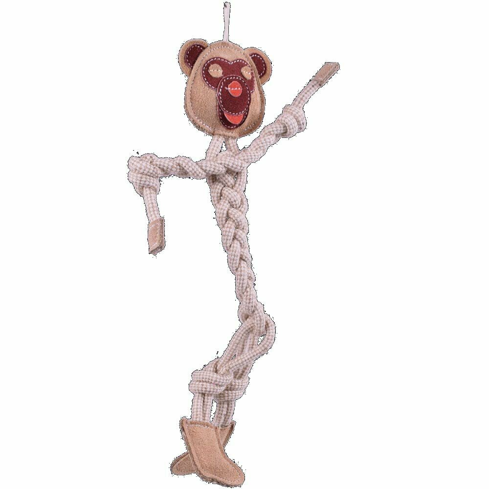Hundespielzeug GogiPet ® cremefarbener Affe mit 44 cm