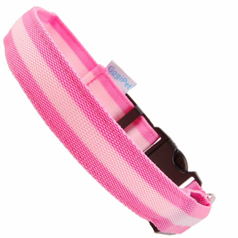 LED Hundehalsband rosa von GogiPet ®