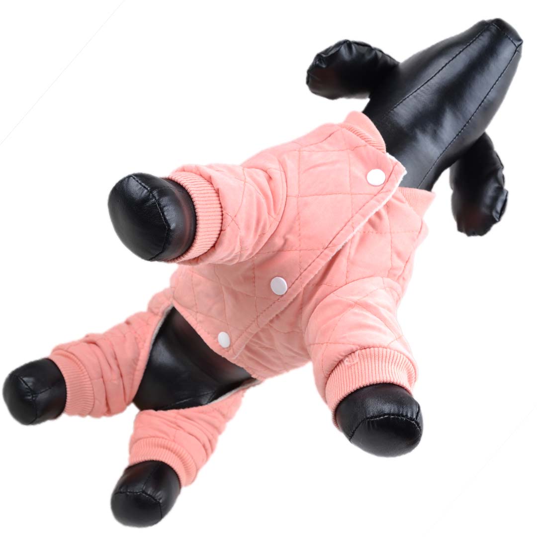 warme Hundebekleidung für den Winter - rosa Hundemantel