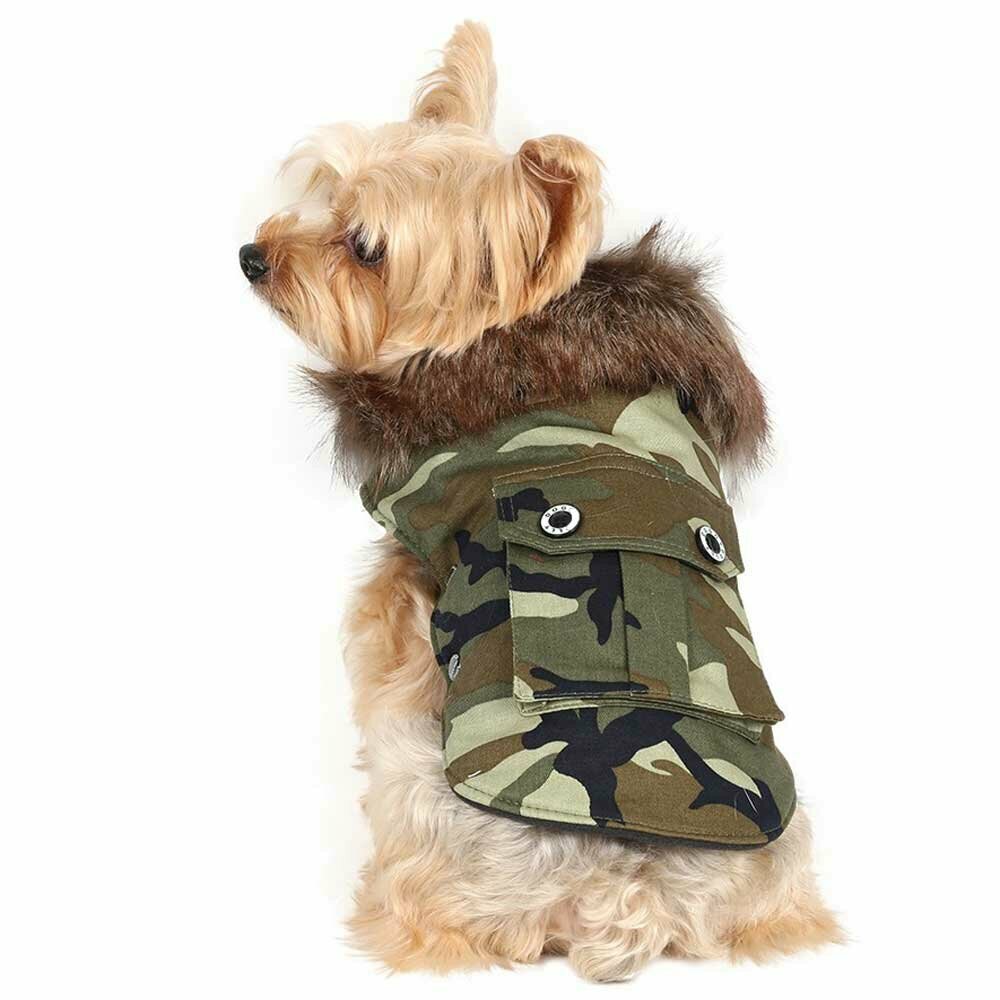 Warmer Hundemantel Camouflage von DoggyDolly W061