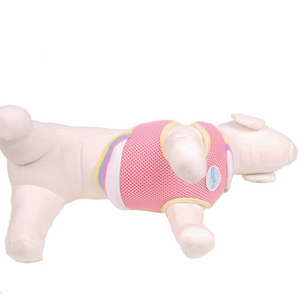 GogiPet ® Pinkfarbenes Brustgeschirr und Leine für Hunde L
