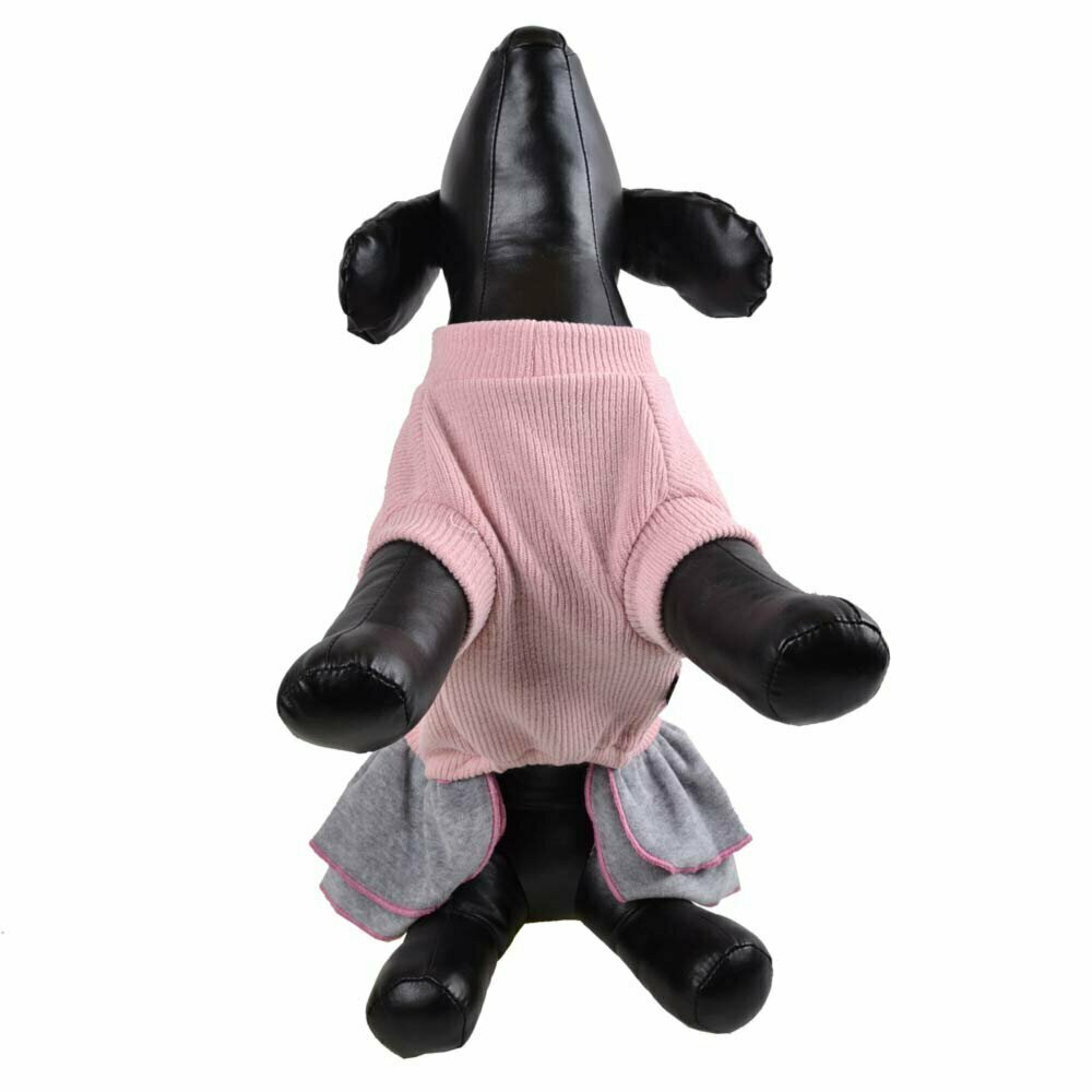 Hundekleid für den Winter - rosa Strickkleid