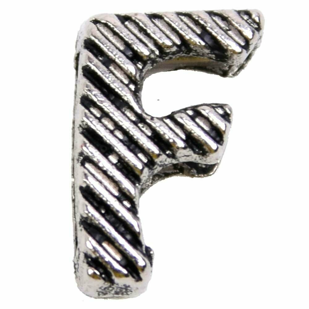 F Designerbuchstabe für Namenshalsbänder aus Metall