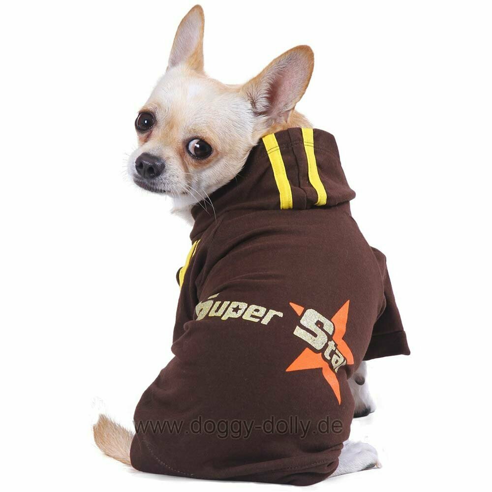 DoggyDolly W030 - Super Star Hundepullover braun