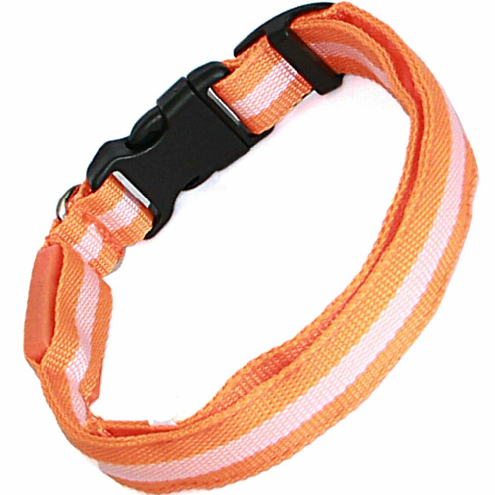 GogiPet ® Slim Line Blink Hundehalsband L Orange